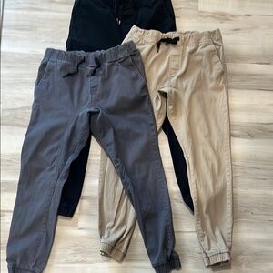Lot: South Pole Jogger Pants:Black, Gray,Tan. School/business casual